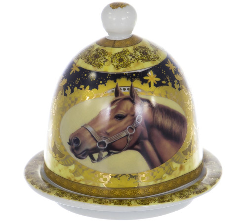 Лимонница фарфоровая подставка для хранения лимона с крышкой