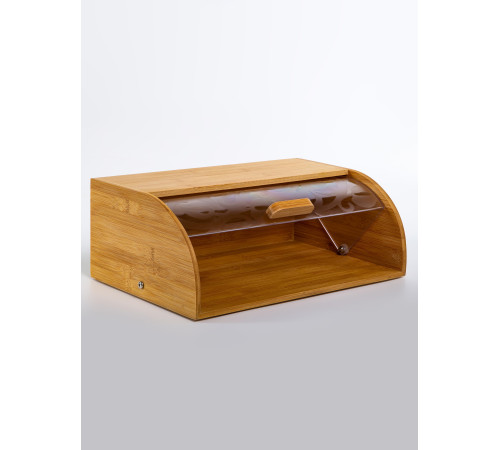 Хлебница с крышкой бамбуковая на стол