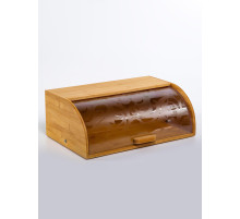 Хлебница с крышкой бамбуковая на стол