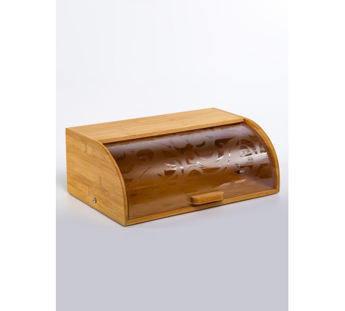 Хлебница с крышкой бамбуковая на стол