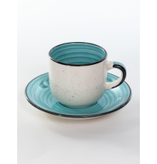 Чайная пара керамика чашка 260 мл и блюдце